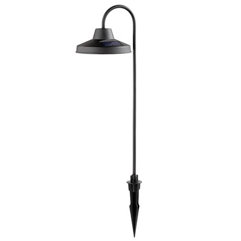 Hampton Bay 15 Lumen Solar Powered Led Black Outdoor Pathway Light