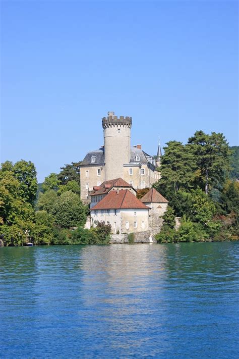 Duingt Castle Lake Annecy Stock Photo Image Of Town