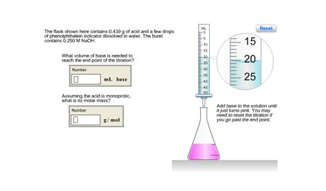 Solved The Flask Shown Here Contains 0 439 G Of Acid And A Chegg