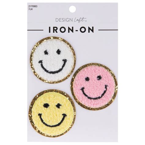 Happy Face Chenille Iron On Patches Hobby Lobby 2170983