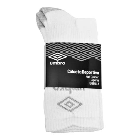 Calcetas Umbro Unitalla Deportiva Blanco 3 Pares Walmart