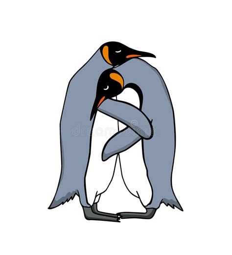 Hugging Penguins Stock Illustrations 63 Hugging Penguins Stock
