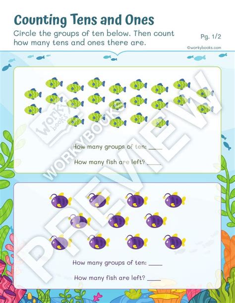 Worksheet Counting Tens And Onesnumber Sense Number Sense Tens