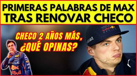 Por Fin Habl Verstappen As Habl De Sergio P Rez Tras Enterarse Que