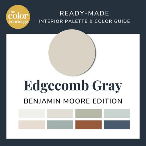 Benjamin Moore Edgecomb Gray Color Palette Guide Color Concierge Edgecomb Gray Benjamin