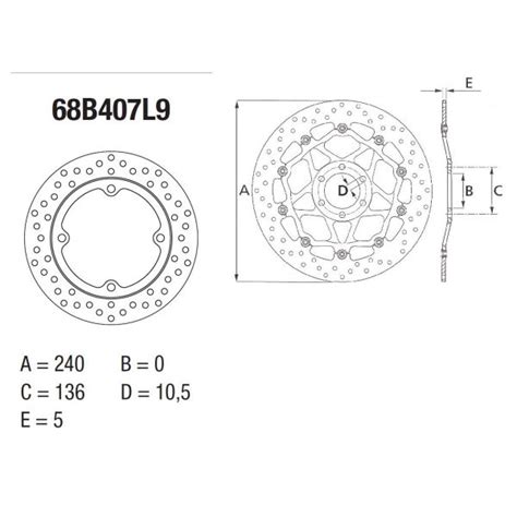 Disque De Frein Brembo Brembo Serie Oro Rond Fixe 68B407L9 Au Meilleur