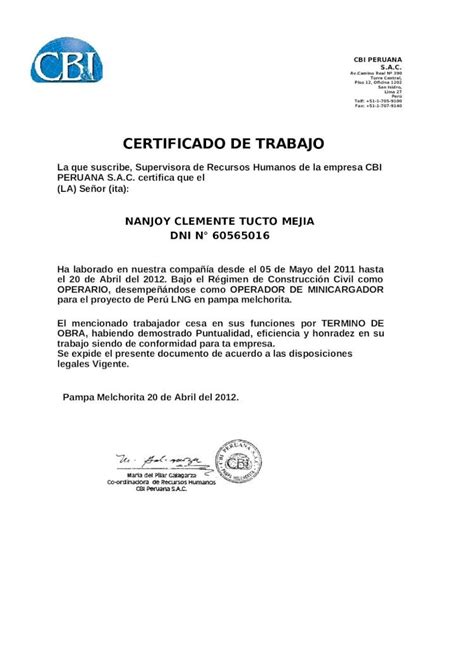 Docx Certificado De Trabaj Dokumen Tips