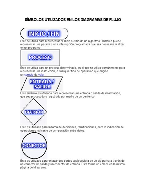 Pdf Símbolos Utilizados En Los Diagramas De Flujo Dokumen Tips