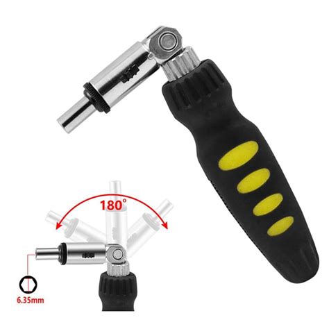 Glfsil Foldable Ratchet Screwdriver Degree T Type Hex Interface