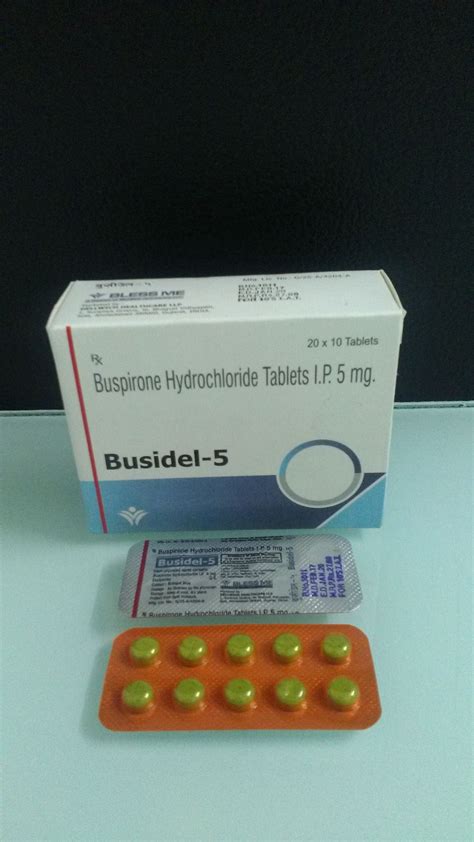 Busidel Buspirone Hydrochloride Tablets Ip 5 Mg Packaging Type