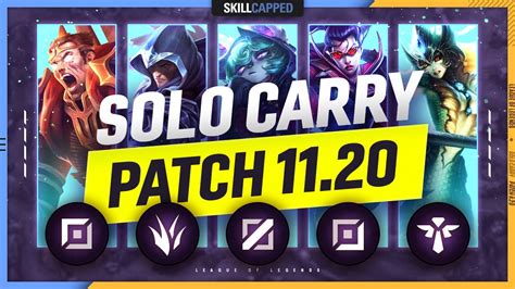 3 BEST CHAMPIONS To SOLO CARRY For EVERY ROLE In PATCH 11 20 League