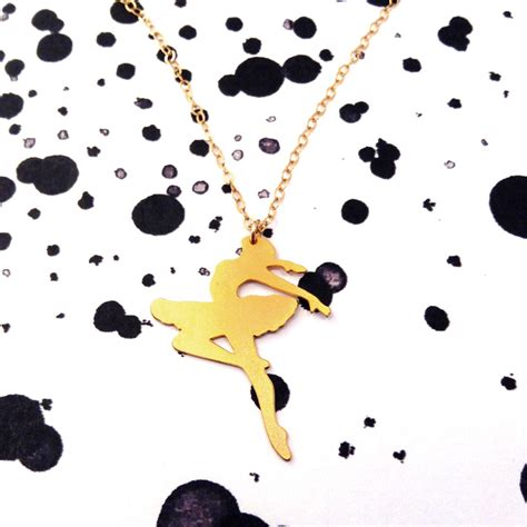 Gold Ballerina Dancer Necklace Ballet Jewelry Dance T For Sports