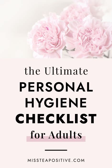 Daily Personal Hygiene Checklist For Adults — Miss Tea Positive