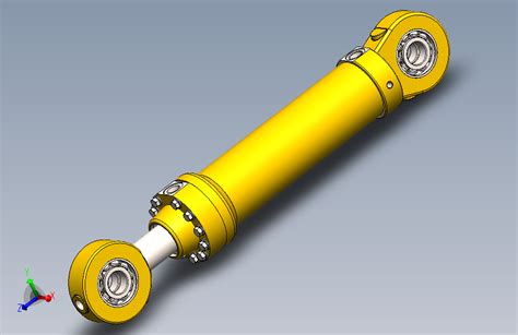 液压油缸模型图三维sw2017带参solidworks 2017模型图纸下载 懒石网