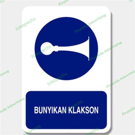 Jual Sign Bunyikan Klakson Bel Dilarang Board Tanda Rambu Kota