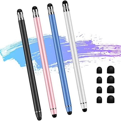 Flintronic Tablet Stift Dual Head Touchscreen Stift 4 Stück Stylus