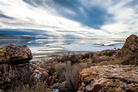 View in Antelope Island State Park Stock Photo - Image of sunny, altitude: 116607290