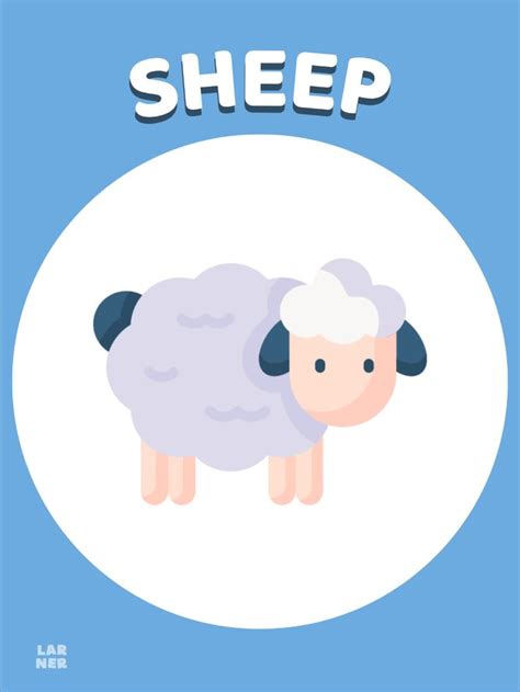 Farm Animal Flashcards Sheep Free Printable Larner Animales En