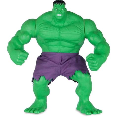 Boneco Colecionável Hulk Clássico 55 CM Articulado Vinil De 4 Anos