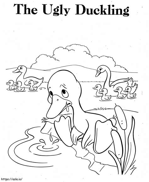 The Ugly Duckling To Print Coloring Page