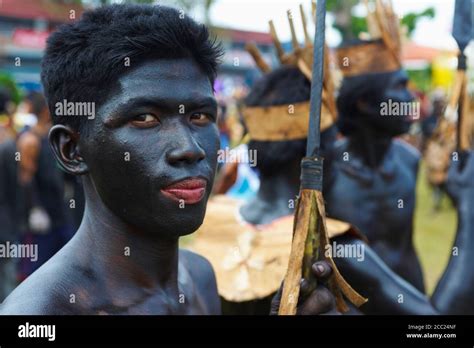 Philippines Panay Island Kalibo City Ati Atihan Festival Stock Photo