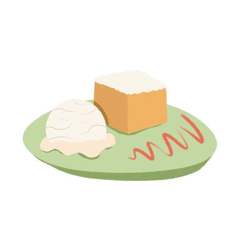 Premium Vector Three Milk Cake Tres Leches Cake With Coconut