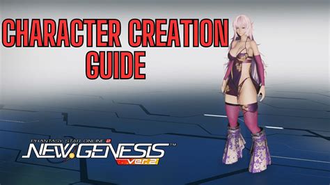 Pso2 Ngs Ultimate Character Creation Guide Youtube