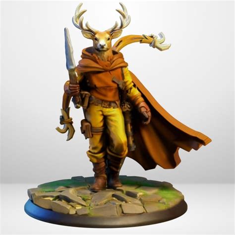 Hot Goblin 鹿獣人ヒーロー ミニチュア ホットゴブリン ケープとダガー