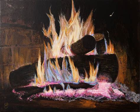 Fireplace Painting by Dmytro Yeromenko | Saatchi Art