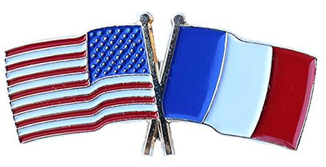 France & American Flag Pin