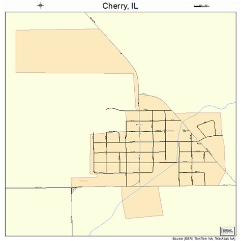 Cherry Illinois Street Map 1712970