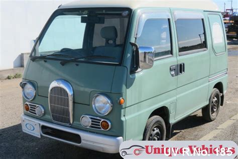 Japanese Used Subaru Sambar Van In Green For Sale