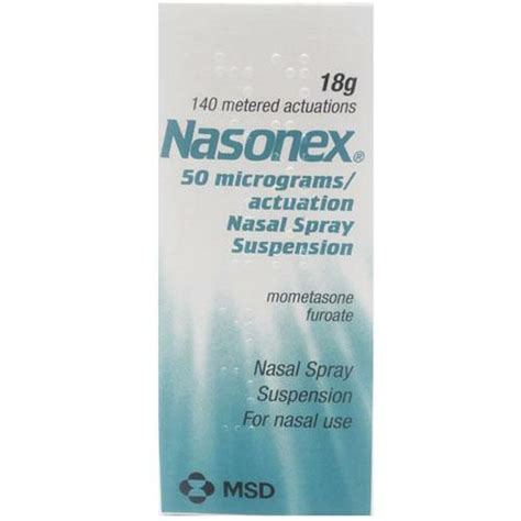 Nasonex Mometasone Aqueous Nasal Spray Ip Packaging Type Bottle