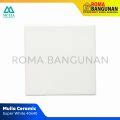 Keramik Lantai Kilap Putih Polos Mulia Super White 40x40 Roma Bangunan