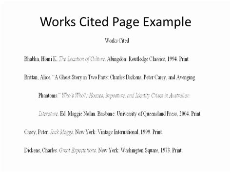 48 Examples Of Work Cited Pages