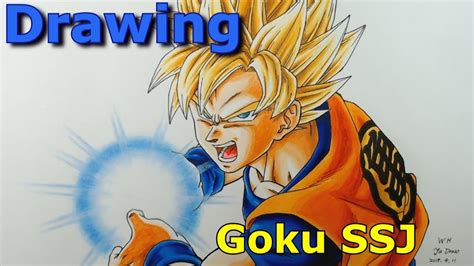 How To Draw Goku Super Saiyan 4 Kamehameha