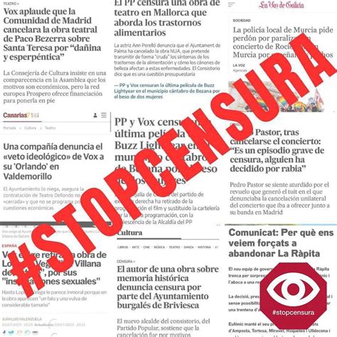 Stopcensura Artistas Protestan Contra La Censura De Pp Y Vox