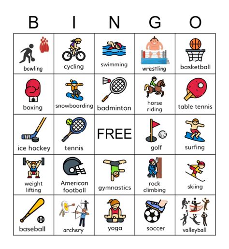 Printable Sports Bingo Cards Free Printable Worksheet