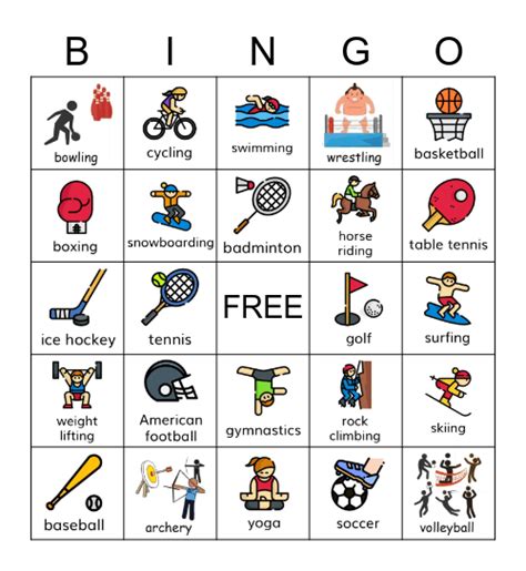 SPORTS BINGO Card