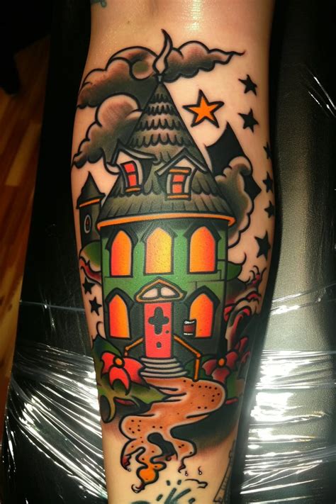Meaning Of A Haunted House Tattoo 150 Tattoo Design Ideas Flashyourtat