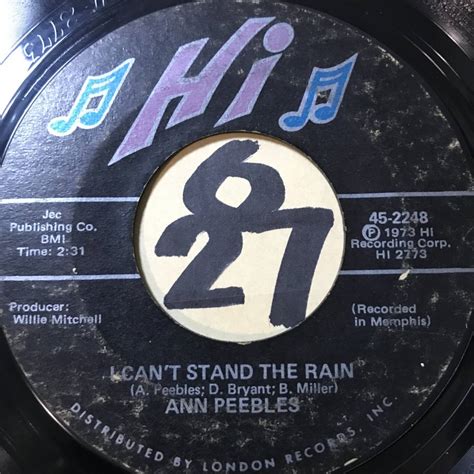 Yahooオークション 試聴 Ann Peebles I Cant Stand The Rain 両面v