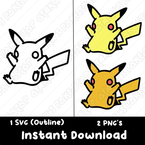 Pok Mon Svg Pok Mon Png Pikachu Svg File Svg Outline Cricut