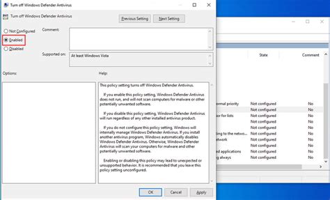 Windows Defender Turned Off By Group Policy Vista Rolimfa