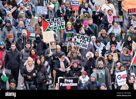 Londra Regno Unito Gennaio Migliaia Di Manifestanti Pro