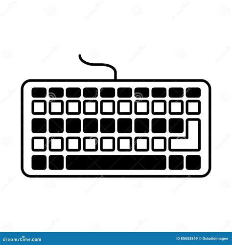 Computer Keyboard Isolated Icon Stock Vector Illustration Of Hardware Electronic 85653899