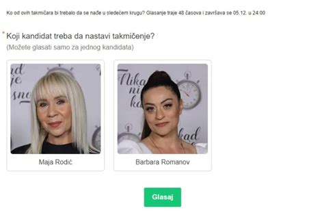 Nikad Nije Kasno Presek Glasova Ima Slede E Rezultate