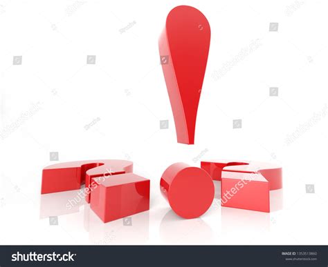 Exclamation Mark Question Marks On White Stock Illustration 1353513860