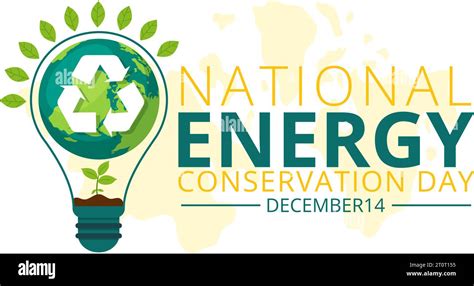 National Energy Conservation Day Vector Illustration On 14 December For