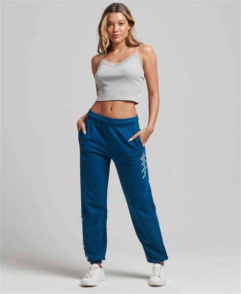 Womens Core Sport Joggers In Sailor Blue Superdry Uk