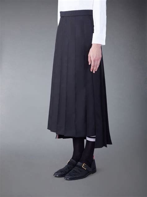 Wool Classic Pleated Skirt Thom Browne